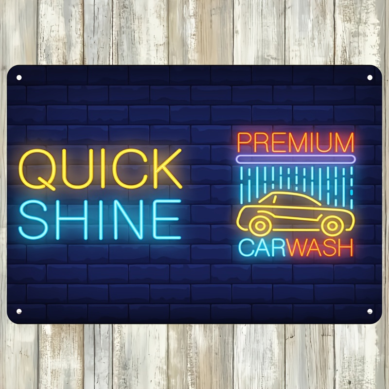 Auto Repair Shops - Enseigne néon « Quick Shine Car