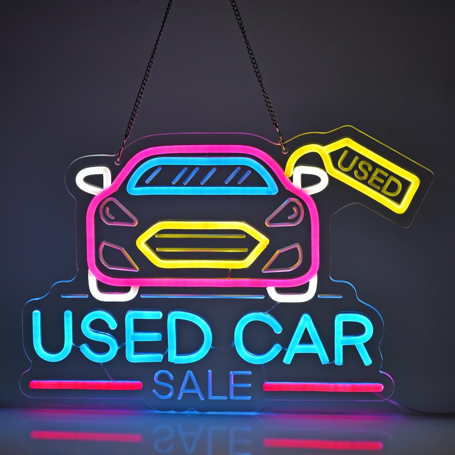 Enseigne néon LED alimentée pa - Auto Repair Shop For Sale avis et prix